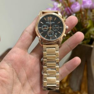 PatekPhilippe Rose & Black Dial Chronograph Working