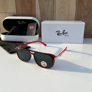 Rayban side cap black red