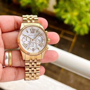 MichaelKors Lexington Gold-White