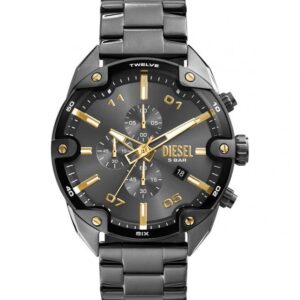 DIESEL DZ4669 Black Dial Spiked Chronograph Watch (Men