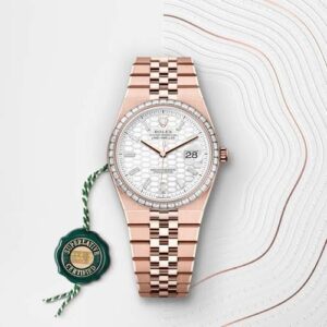 ROLEX LAND DWELLER ROSEGOLD WHITE DIAMOND BAZEL